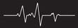 © reza - A white electrocardiogram (ECG) heartbeat line on a dark background, representing pulse, health, or medical data.