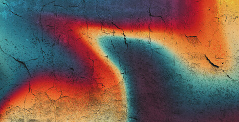 Poster - Beautiful soft gradient background with noise. Abstract pastel blurred soft grain gradient banner background.Texture of cracked paint on wall with grunge effect. Nostalgia, vintage, retro, old photo
