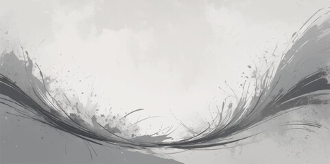 Aufkleber - Abstract black and white grunge background with a flowing wave pattern, illustrating a stark yet artistic design