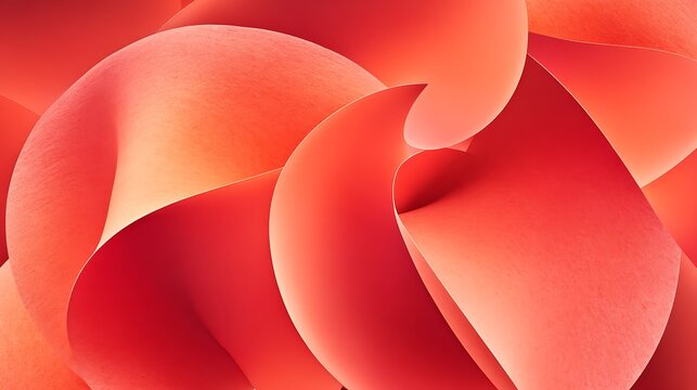 Abstract smooth red curved shapes design