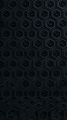 Poster - Dark geometric pattern with 3D effect