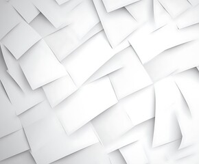 Poster - Abstract overlapping white paper sheets design