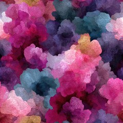 Fototapete - seamless colorful absorption of hues blend together in abstract watercolor texture, created for backgrounds suitable various artistic applications. ideal design projects generative ai