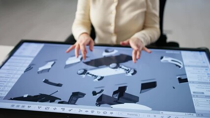 Poster - Female Engineer Designing Technology For Autonomous Cars