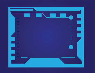 Poster - Abstract Technological Frame on Dark Background. Graphic design elements and resources vector art