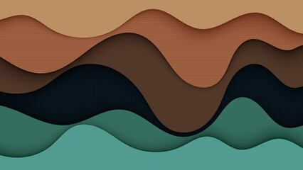 Canvas Print - abstract wave background with blue vector design and flowing sea pattern