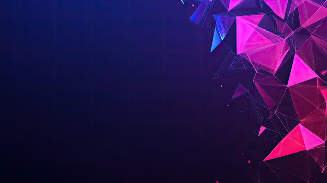 Abstract geometric shapes in vibrant colors.