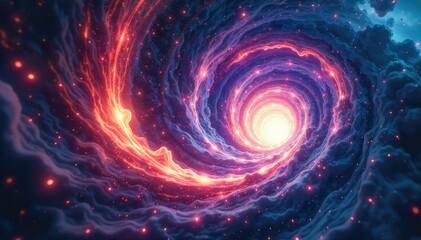 Wall Mural - A swirling vortex of light and color, depicting the abstract concept of traversing time and dimensions Perfect for science fiction, fantasy, or philosophical themes , stardust, power, light
