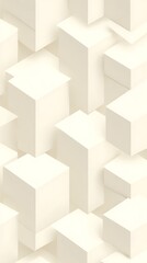 Poster - Abstract isometric background with white boxes
