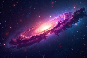 Wall Mural - Vast cosmic expanse, swirling nebulae, distant galaxies, glittering stars A breathtaking view of the universe's grandeur, perfect for science fiction or astronomy projects , light years, starfield