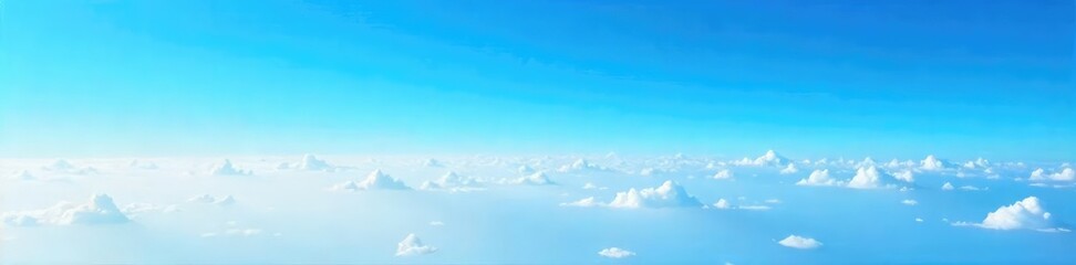Wall Mural - Vast, untouched cerulean expanse above, a breathtaking view of pure, unblemished blue sky Perfect for serenity, peace, freedom, and travel themes , limitless, horizon