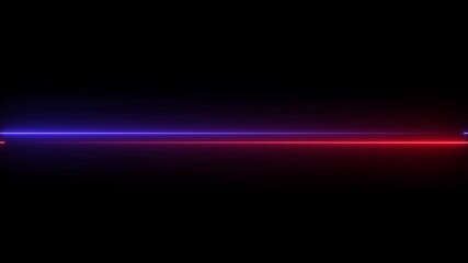 Aufkleber - Horizontal neon line animation moving from left to right on black screen 4k animation.