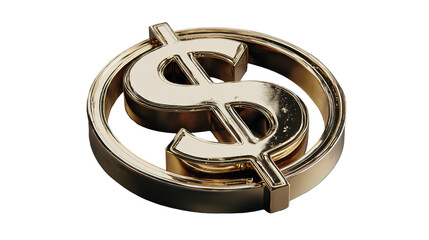 Leinwandbilder - Unleash Your Inner Millionaire How This Golden Dollar Symbol Holds the on transparent background
