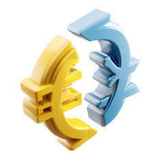 Leinwandbilder - What Happens When Gold Meets Sky The Secrets These Euro Symbols Are Hiding on transparent background