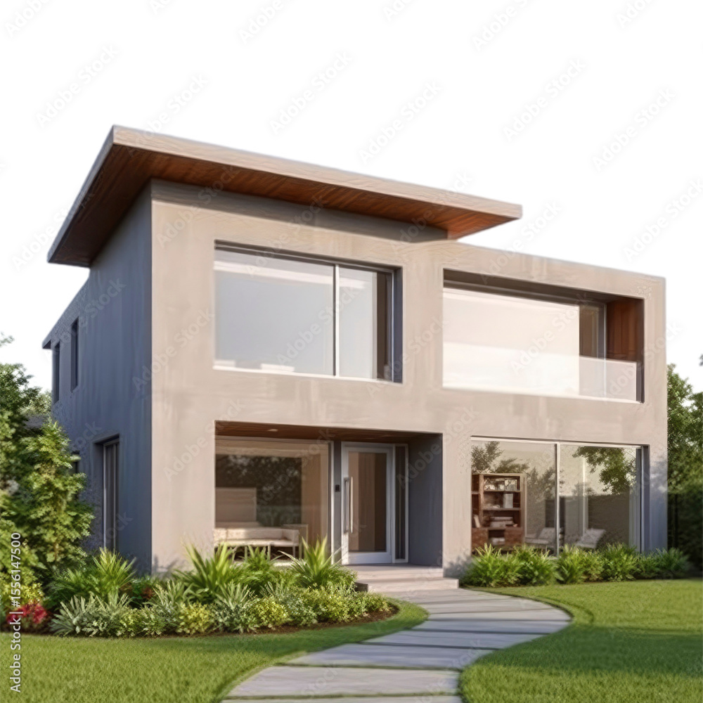 modern house with transparent background PNG and JPEG image Stock Photo ...