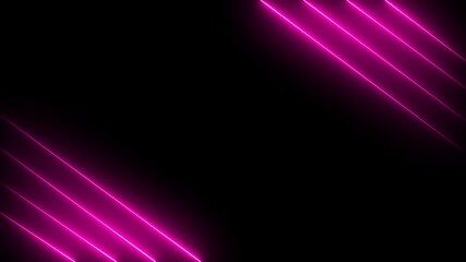 Aufkleber - neon line 4k animation on black background.