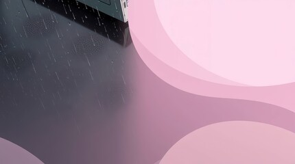 Leinwandbilder - Rain Reflections on Pink