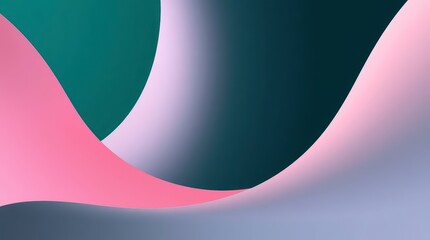 Leinwandbilder - Abstract Curves in Modern Colors