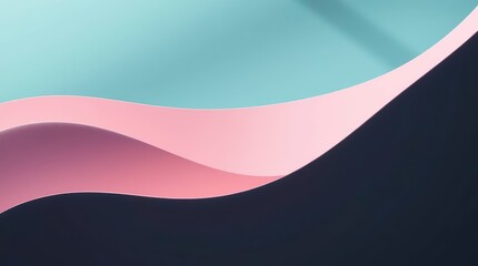 Leinwandbilder - Pastel Paper Wave Abstract Art