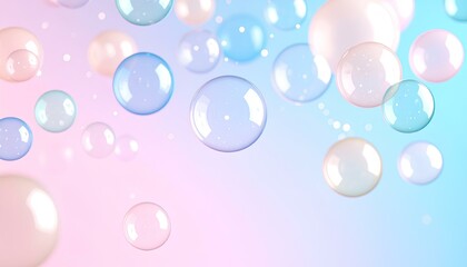 Aufkleber - colorful bubbles on pastel background  