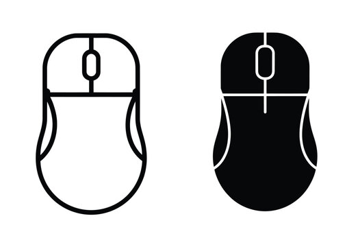 A minimalist illustration of two computer mice shown side by side