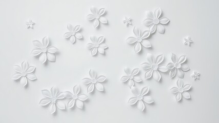 Poster - White floral arrangement flowers petals