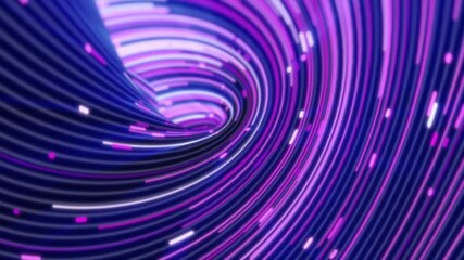 Poster - Abstract pink and blue swirling lines with glowing accents and dynamic curves, creating a vivid, modern, and high-energy digital design