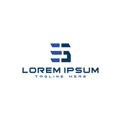 Fototapete - letter mark EG logo design modern minimal concept monogram