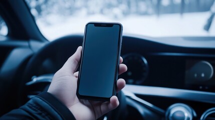 Smartphone in vehicle interior