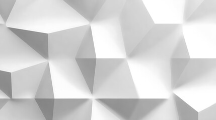 Poster - Geometric white structure of abstract shapes