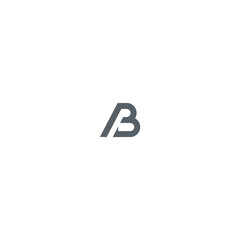 Poster - Modern and Sleek B or FB or BF Monogram Logo with white background. 