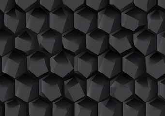 Poster - Abstract dark gray hexagonal geometric background