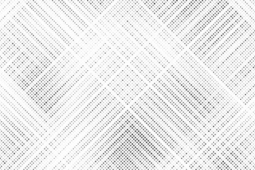 Poster - Grunge halftone gradient background. Faded grit noise texture. White and black sand wallpaper. Retro pixelated backdrop. Anime or manga style comic overlay. Vector graphic design textured template