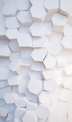 Poster - Abstract white honeycomb tile background texture