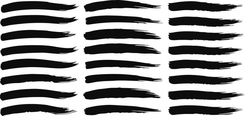 Poster - Brushstroke elements on background handdrawn graphic design strokes abstract art shapes