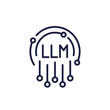 © nexusby - LLM icon, Large Language Model and AI technology line design