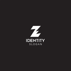 Poster - Letter Z or ZW logo with black background. 