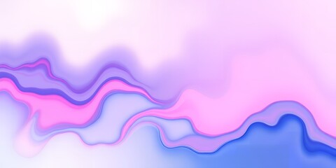 Poster - Abstract blurred background with flowing pink purple and blue waves and soft gradient effect