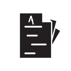 Poster - Document stack icon. Simple icon of stacked pages for document management interfaces.