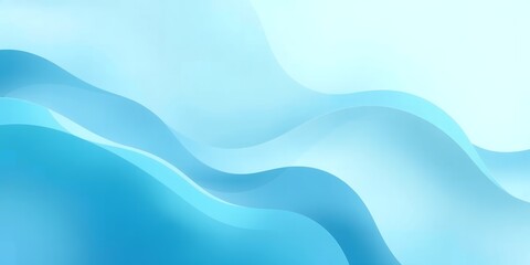 Poster - Abstract background with soft blue waves and smooth gradients creating a calming atmosphere