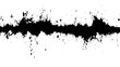 © Song Long - Vector brush grunge texture. Soundwave with ink splatter effect, black and white. Sound wave with ink splatter effect, Black and white, isolated on white background.