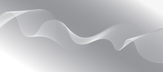Poster - abstract wave element for design. digital frequency track equalizer. stylized line art background.