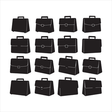 Collection of black briefcases showcasing various styles and designs