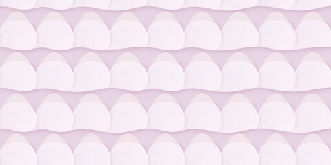Poster - A soft lavender background with a repeating pattern of rounded shapes in horizontal rows design