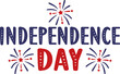 © AllYearRoundDesigns - Independence Day 4th of July typography clip art design on plain white transparent isolated background for card, shirt, hoodie, sweatshirt, apparel, tag, mug, icon, poster or badge