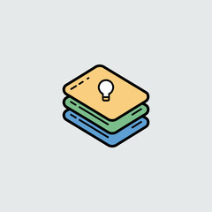 Poster - Flashcard icon vector illustration, Flashcard sign symbol, Education and learning icon