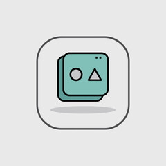 Poster - Flashcard icon vector illustration, Flashcard sign symbol, Education and learning icon