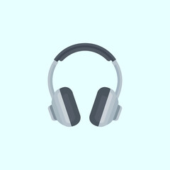 Poster - Headphones icon vector illustration, Modern headset sign symbol