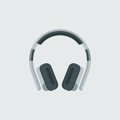 Poster - Headphones icon vector illustration, Modern headset sign symbol