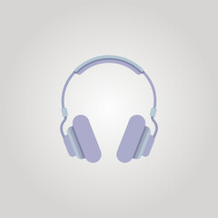 Poster - Headphones icon vector illustration, Modern headset sign symbol